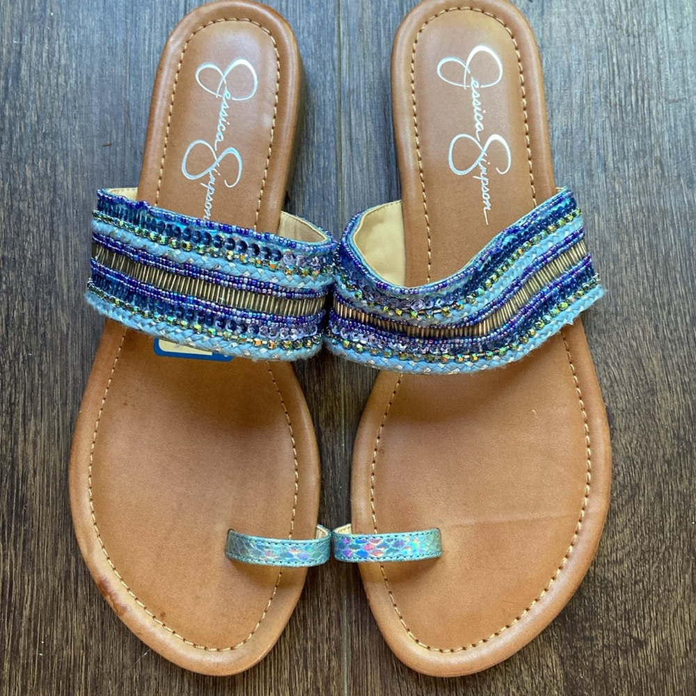 Jessica Simpson Beaded Sandals NWT